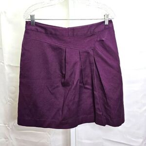 Anthropologie Tabitha Purple Runny Yoke Cotton Skirt Size 10